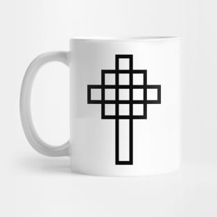 Geometric Cross - Black Mug